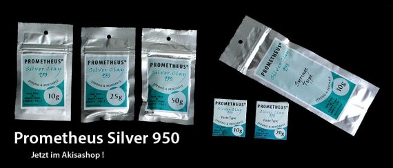Prometheus Silver 950 Sterlingsilber Metal Clay - Jetzt im Akisashop!