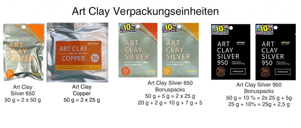 Artclay-Verpackungseinheiten (wie z. b. 50 g + 5g) erklärt
